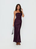 Lulita Strapless Maxi Dress Plum