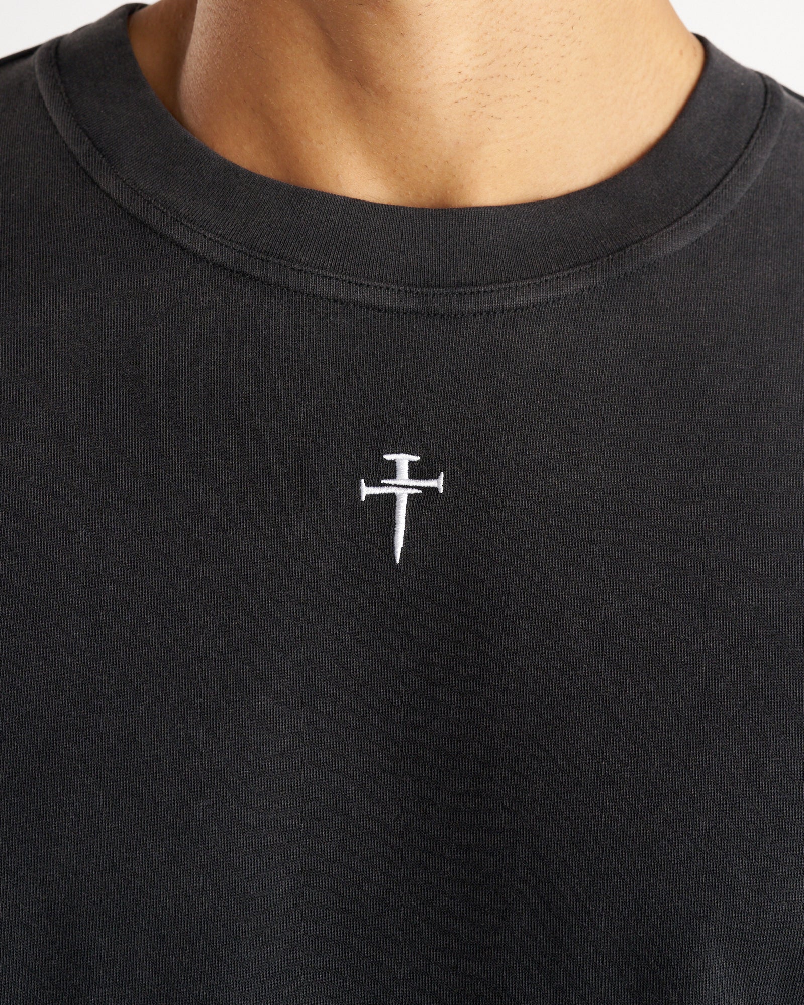 Heavyweight Cotton Oversized Tee - Acid Wash